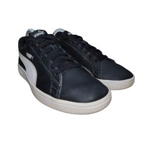 Puma Women's Smash V2 Black and White Casual Sneakers Shoes Size 8 M   374513-04